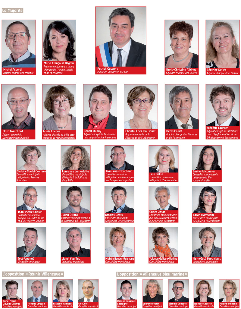 Le Conseil municipal de Villeneuve-sur-Lot Le Conseil municipal de Villeneuve-sur-Lot