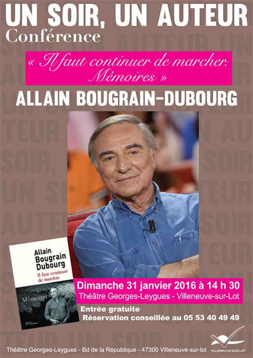 llain Bougrain-Dubourg au théâtre de Villeneuve le dimanche 31 janvier