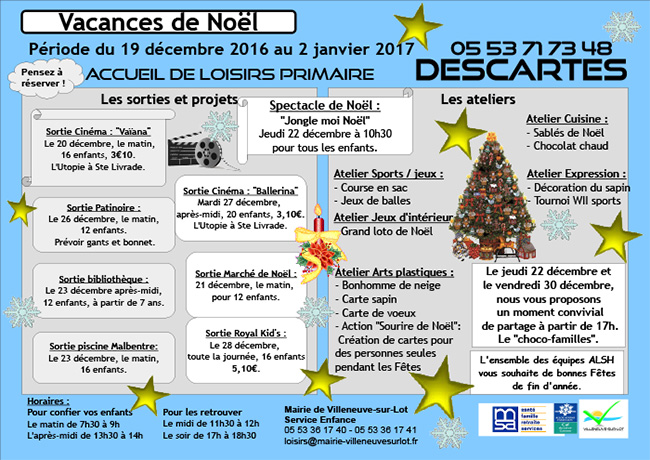 Noël 2016 ALSH Villeneuve-sur-Lot Noël 2016 ALSH Villeneuve-sur-Lot