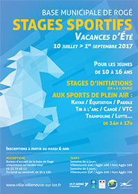 Stages sportifs à Villeneuve-sur-Lot été 2017 Stages sportifs à Villeneuve-sur-Lot été 2017
