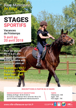 Stages sportifs printemps 2018 Stages sportifs printemps 2018