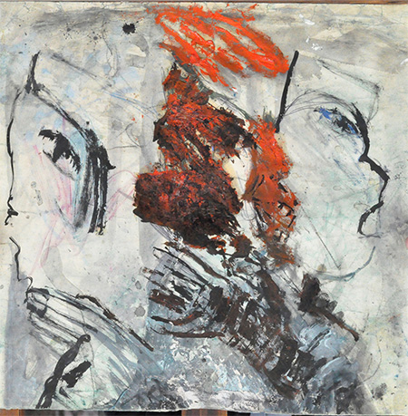 Ida Karkaya - La colère. Technique mixte sur papier. 1975 - Daniel Segala