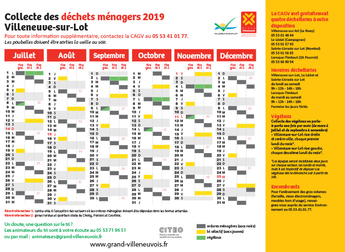 Calendrier des om à Villeneuve Calendrier des om à Villeneuve