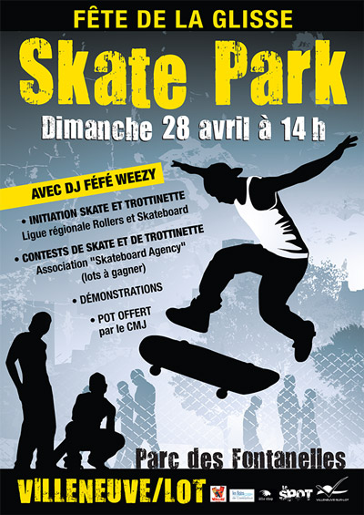 Fête de la glisse sur le skate park de Villeneuve-sur-Lot.