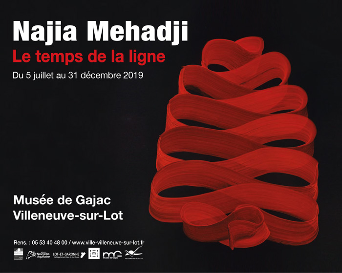 Najia Mehadji Le temps de la ligne - exposition à villeneuve sur lot