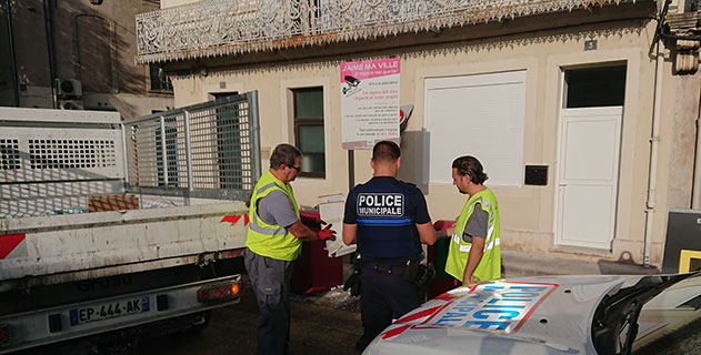 Opération « coup de poing » menée en lien avec la police municipale pour un coup de propre sur la ville. 