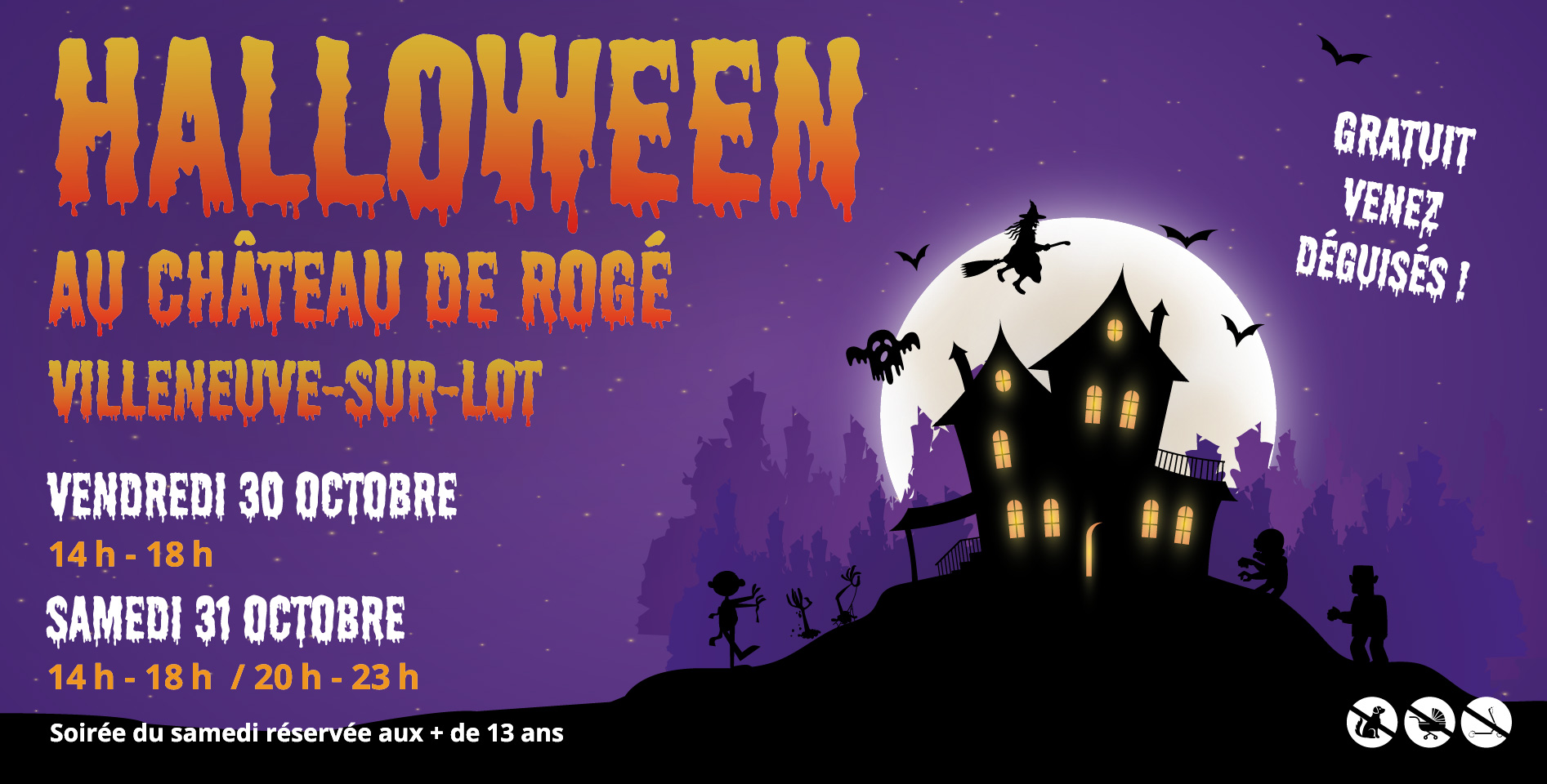 Halloween 2026 au chateau de Roge a Villeneuve-sur-Lot