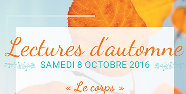 Lectures d'automne : samedi 8 octobre 2016